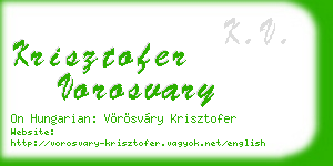 krisztofer vorosvary business card